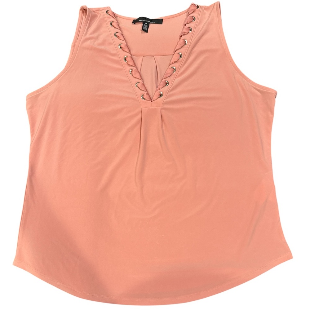 White House Black Market Peach Sleeveless Top